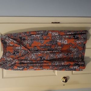 Cabi Orange Calypso skirt
